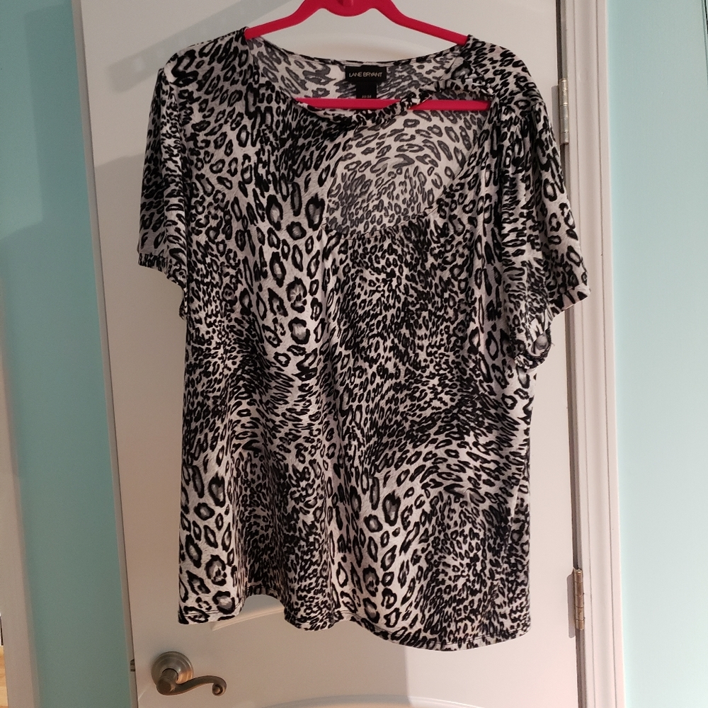 Short sleeve animal print Lane Bryant top